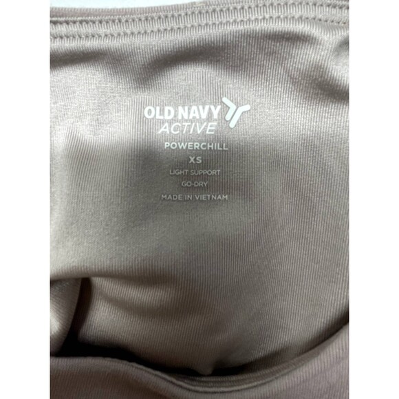 Old Navy Active Power Chill Cropped Workout Top Light Support XS Pale Pink - Picture 3 of 4